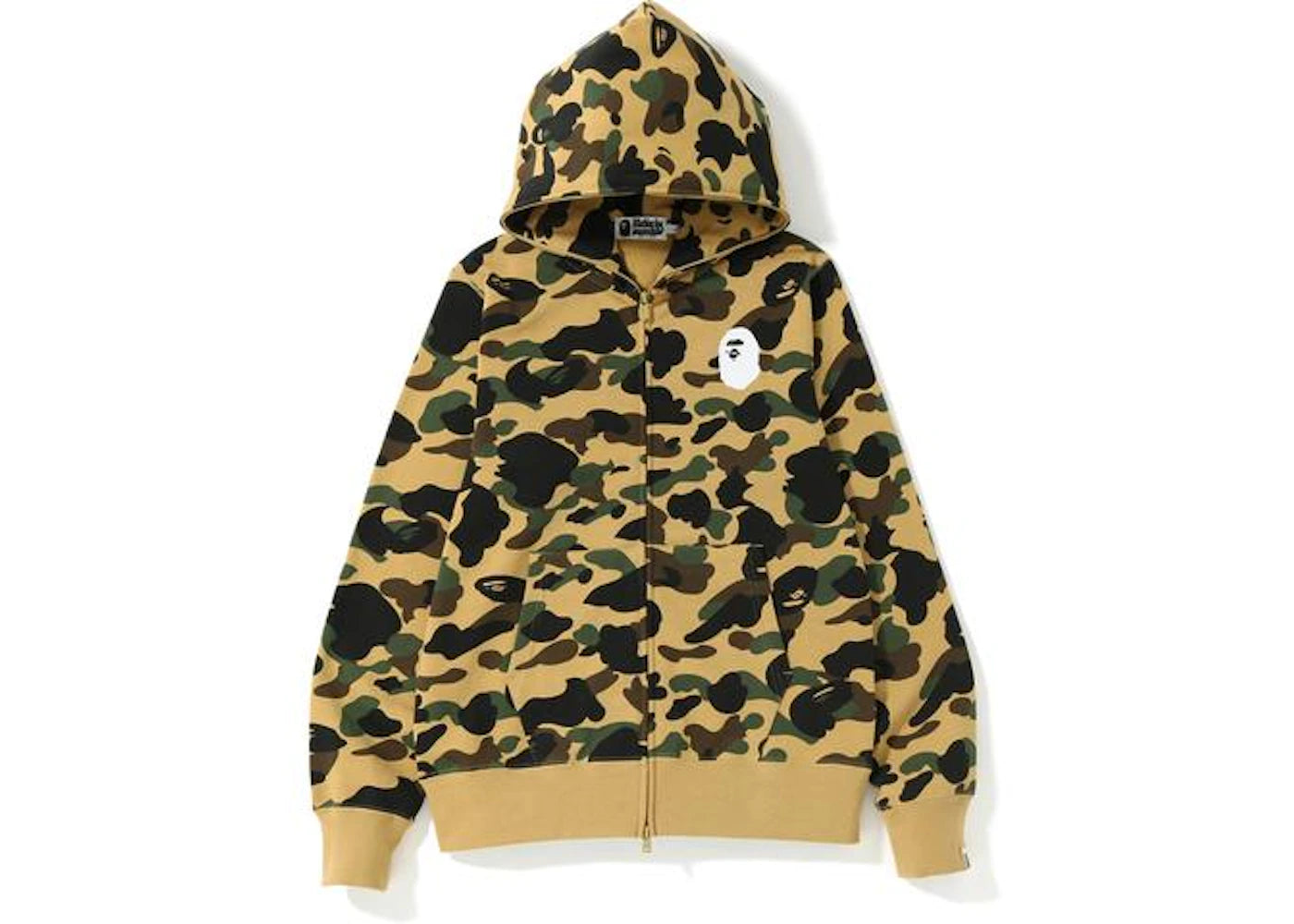 BAPE Men 1st Camo Full Zip Hoodie Yellow