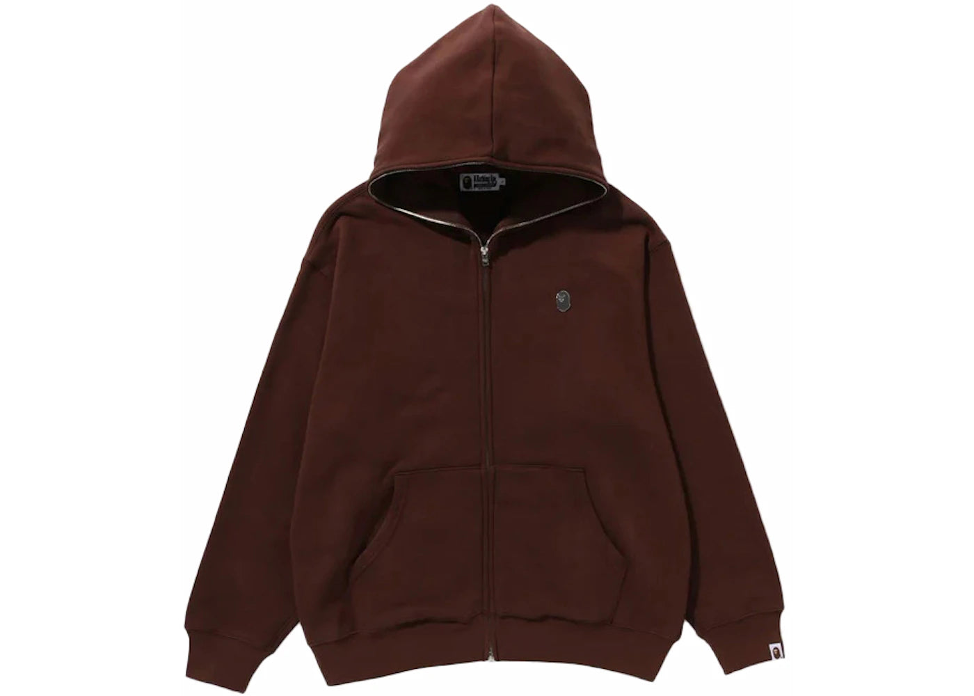 BAPE Metal One Point Full Zip Hoodie Brown