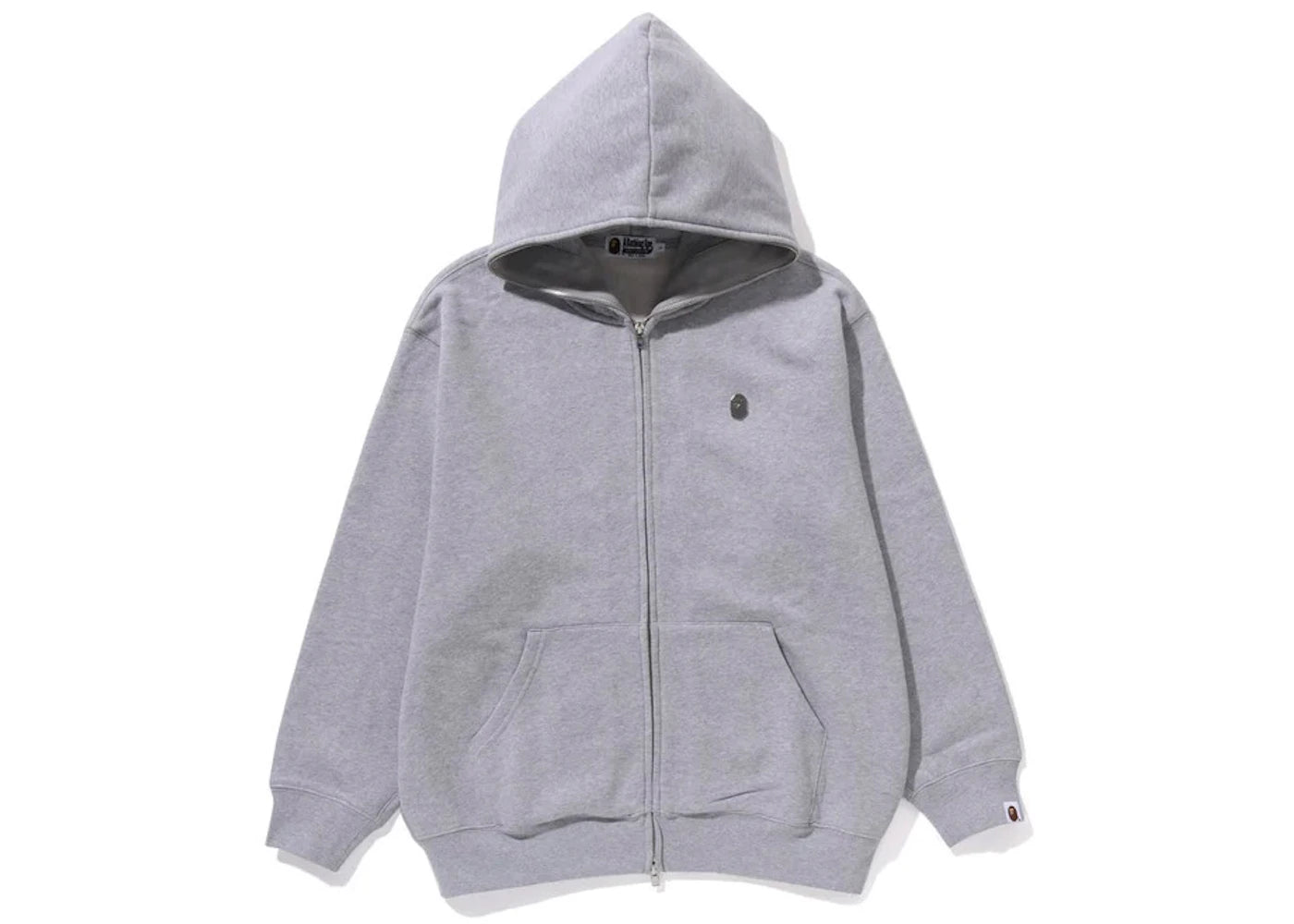 BAPE Metal One Point Full Zip Hoodie Gray