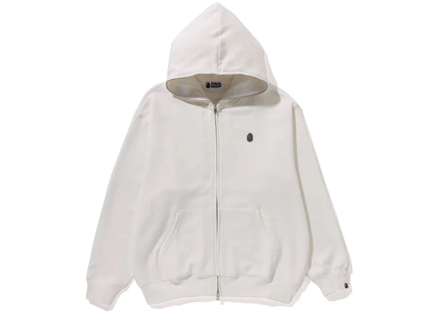 BAPE Metal One Point Full Zip Hoodie Ivory