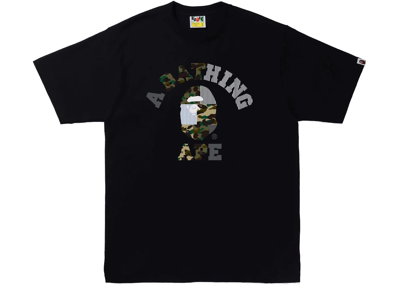 BAPE Military Crazy College Tee Black