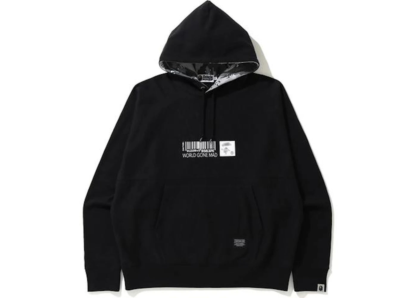 BAPE Military Loose Fit Pullover Hoodie Black