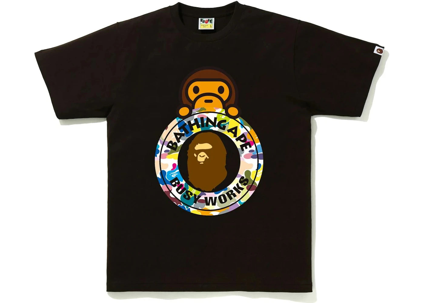 BAPE Milo Busy Works Multi Camo Tee Black