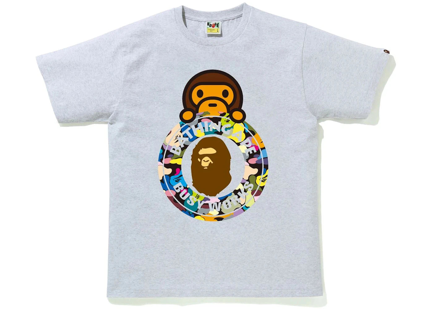 BAPE Milo Busy Works Multi Camo Tee Gray