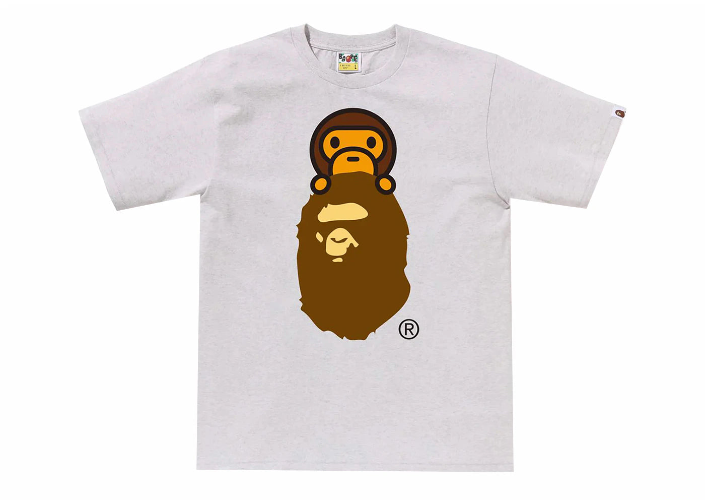BAPE Milo On Ape Head Tee Grey
