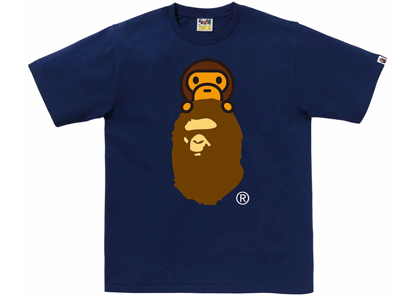 BAPE Milo On Ape Head Tee Navy