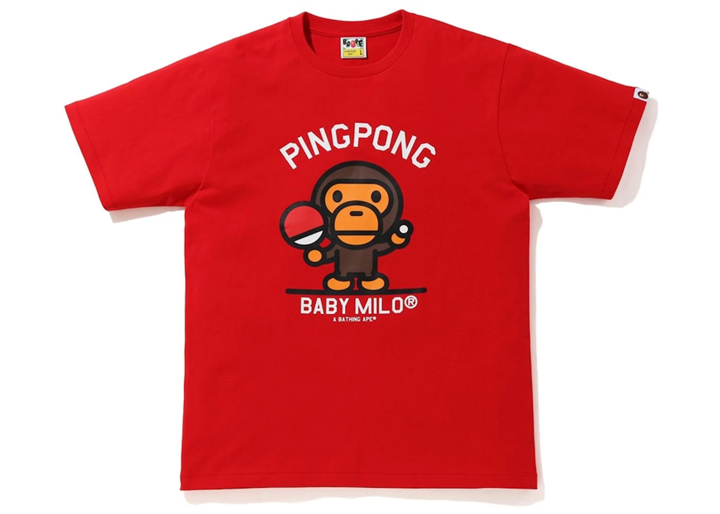 BAPE Milo Pingpong Sports Tee Red