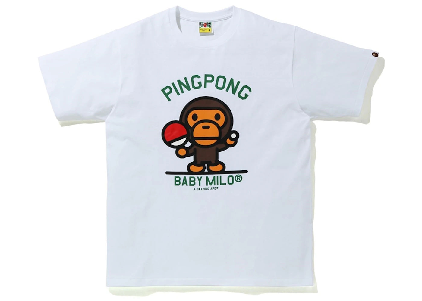 BAPE Milo Pingpong Sports Tee White