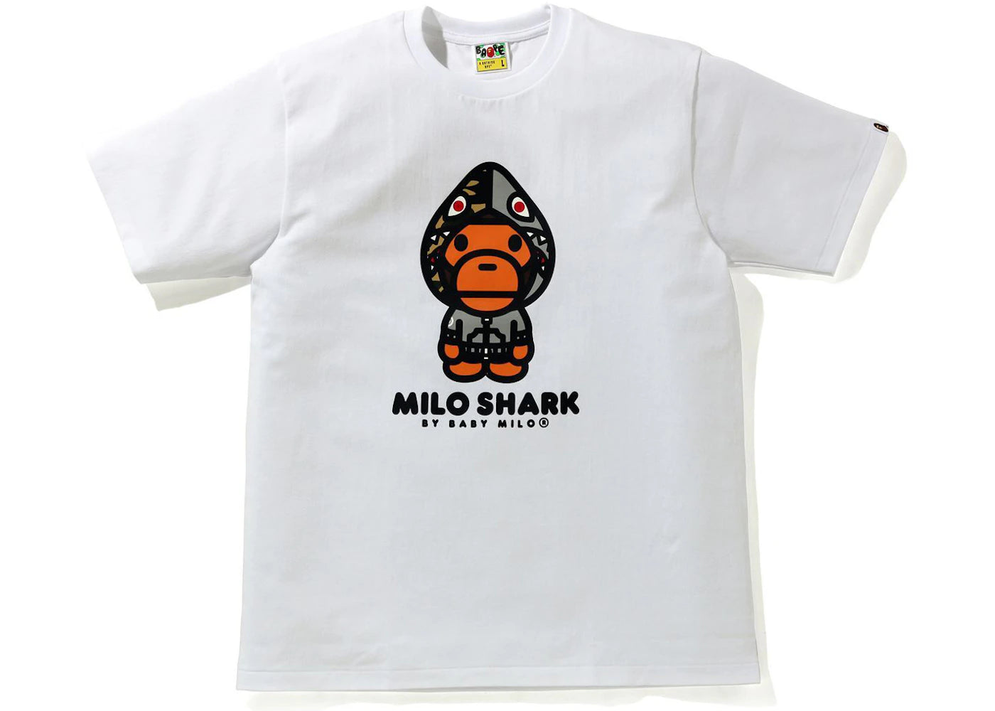 BAPE Milo Shark Tee White/Gray
