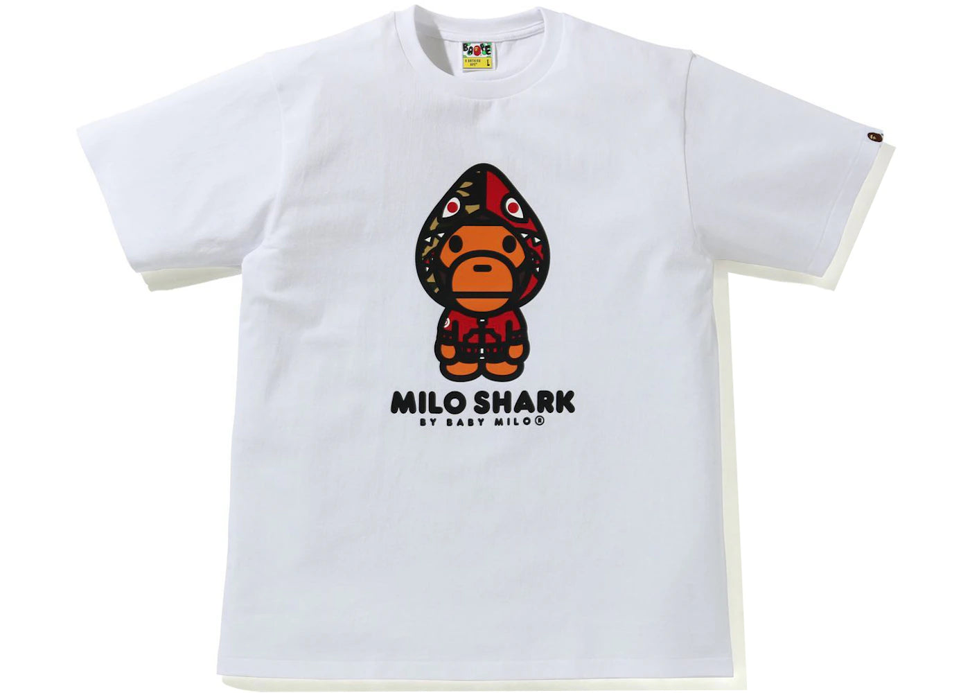 BAPE Milo Shark Tee White/Red