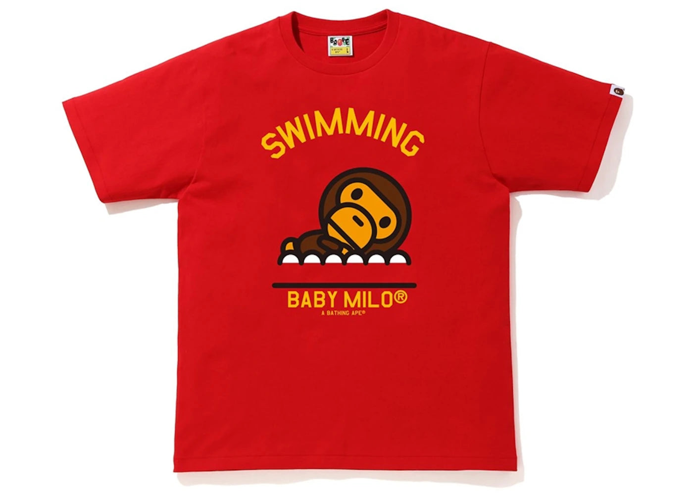 BAPE Milo Swimming Sports Tee Red