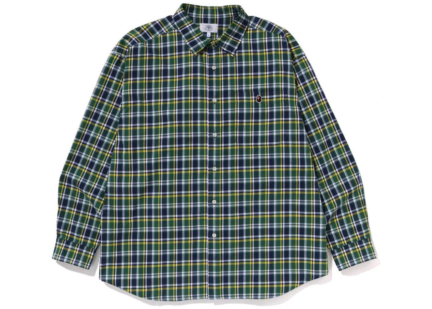 BAPE Mini Bape Check Loose Fit Shirt Green