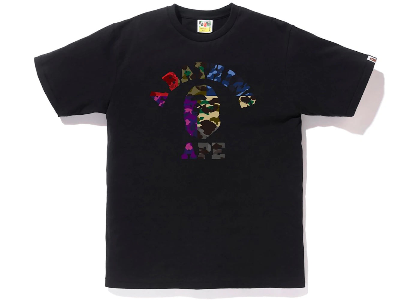 BAPE Mix Camo College Tee Black