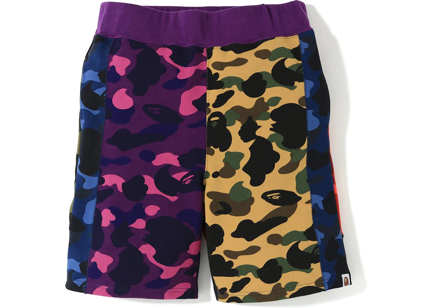 BAPE Mix Camo Crazy Sweat Shorts Multi