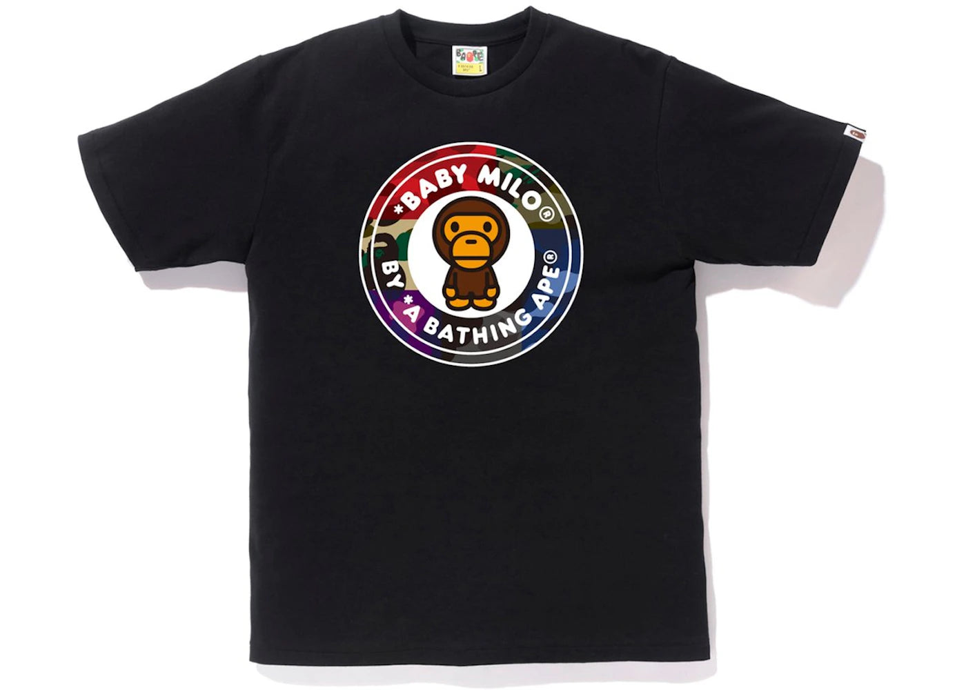 BAPE Mixed Camo Milo Busy Works Tee Black