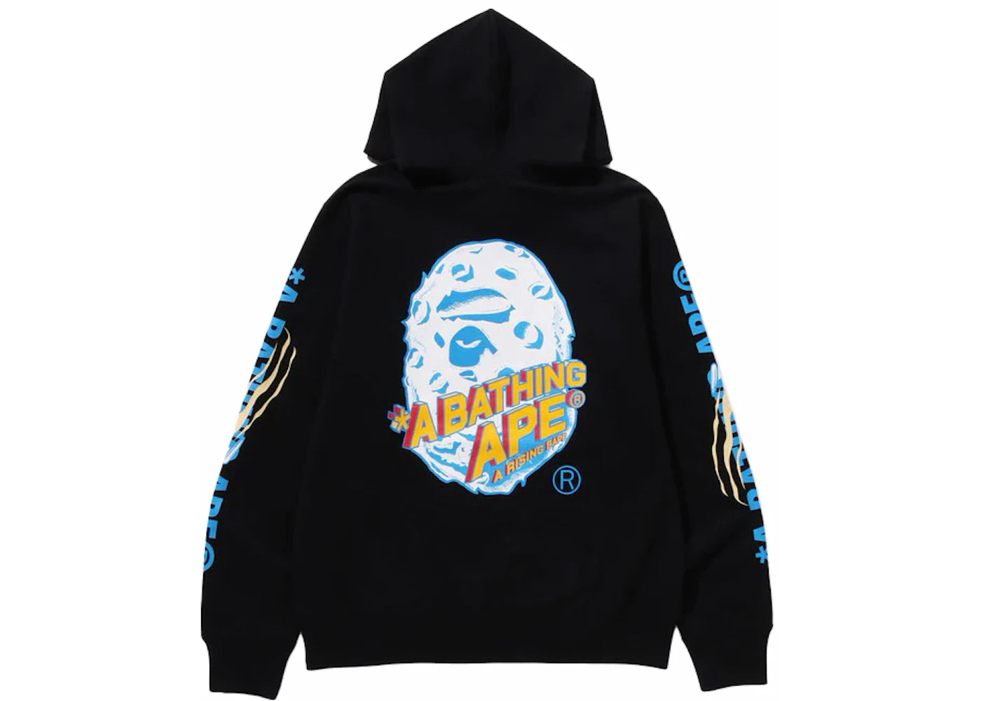 BAPE Moon Ape Head Pullover Hoodie Black