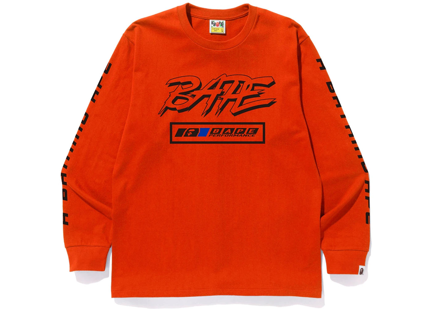 BAPE Motor Sport L/S Tee Orange