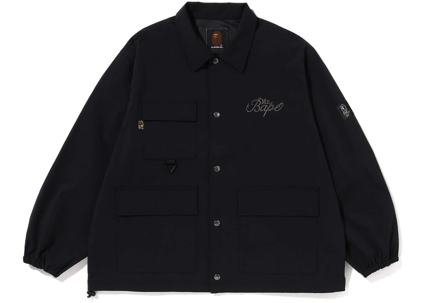 BAPE Mr Bathing Ape Relaxed Fit Coach Jacket Black