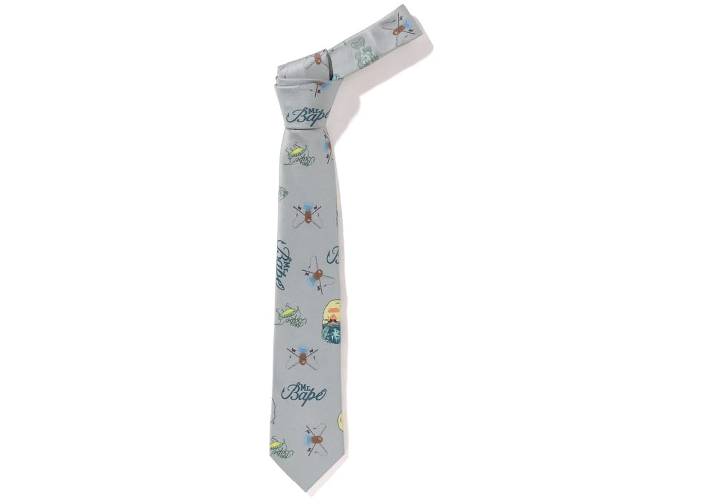 BAPE Mr Bathing Ape Tie Grey