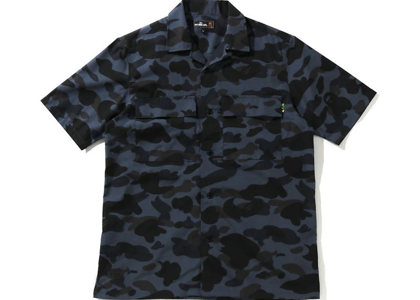 BAPE Mr Camo Open Collar Shirt Black