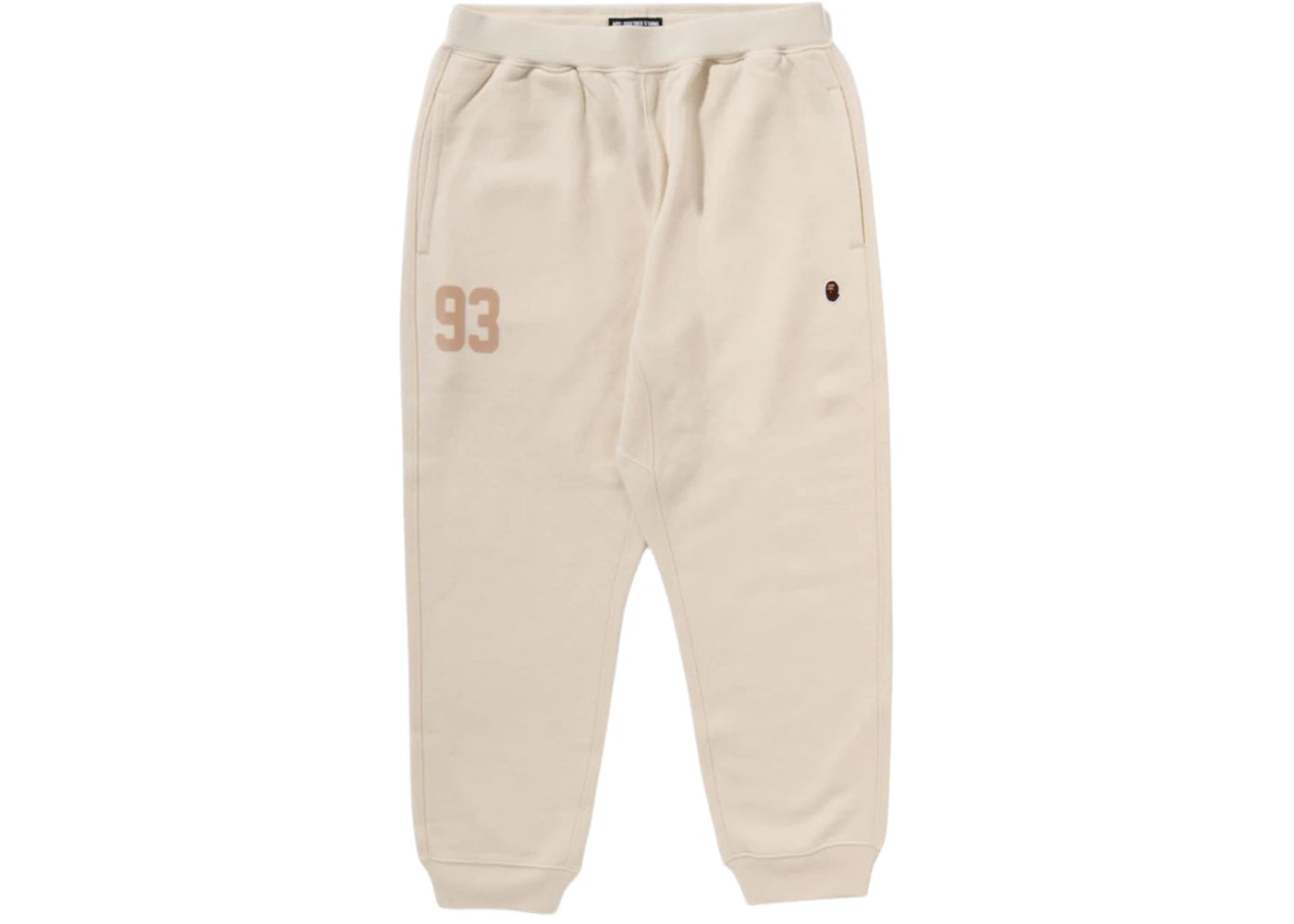 BAPE Mr.Bathing Ape Logo Sweat Pants Ivory