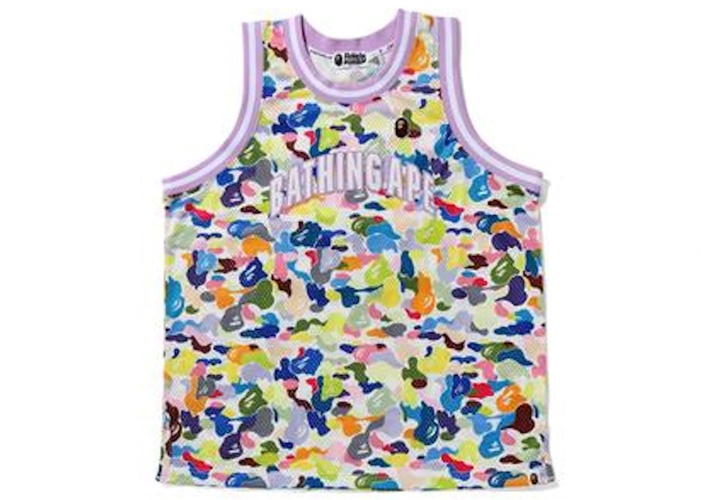 BAPE Multi Camo Basketball Tank Top White