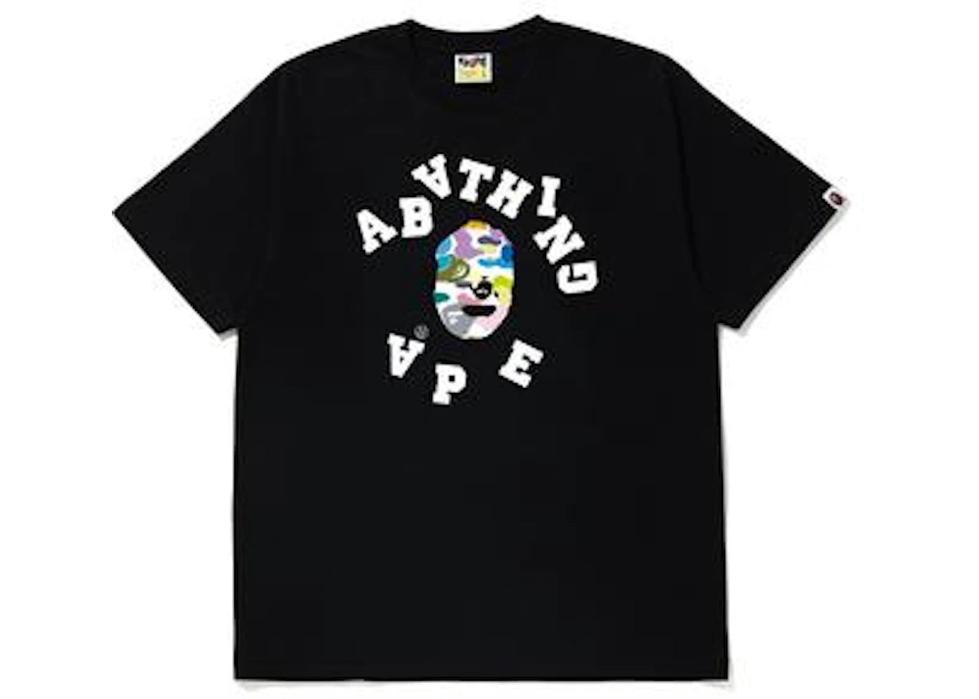 BAPE Multi Camo Broken College Tee Black