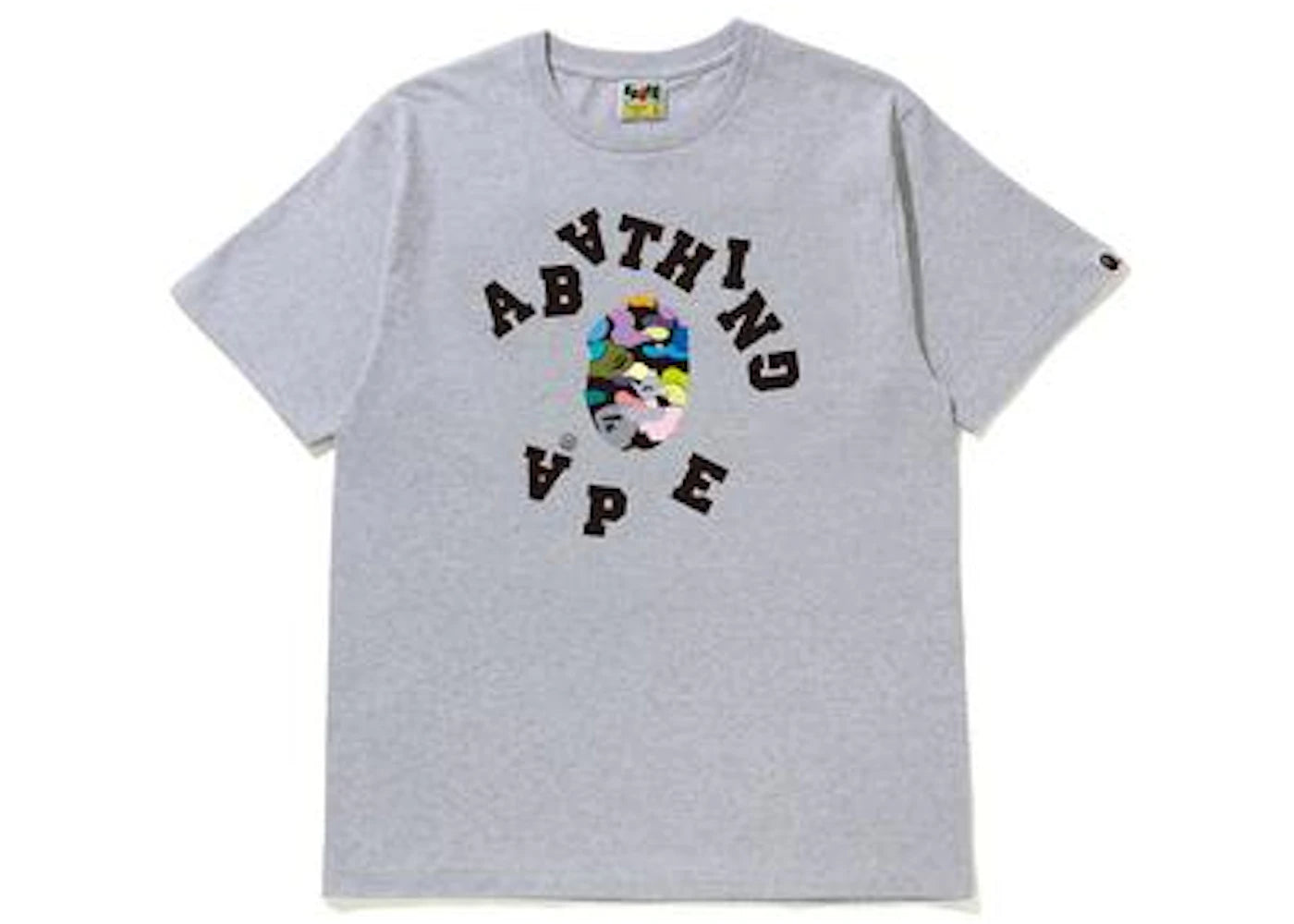 BAPE Multi Camo Broken College Tee Grey