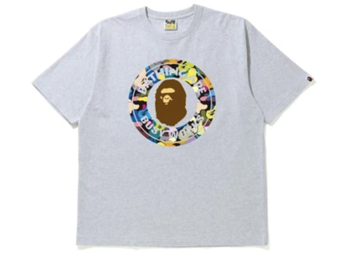 BAPE Multi Camo Busy Works Relaxed Fit Tee Gray