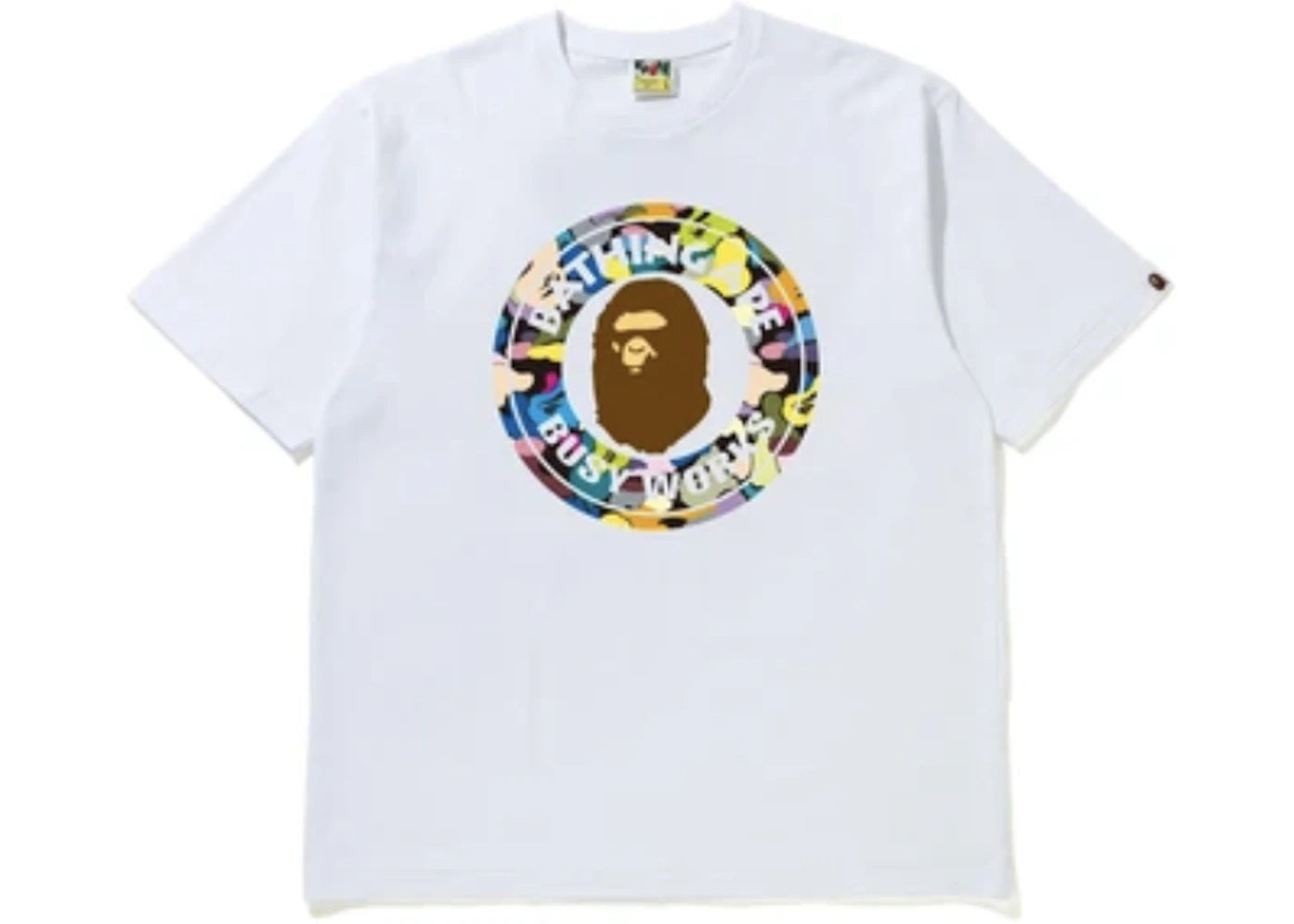 BAPE Multi Camo Busy Works Relaxed Fit Tee White