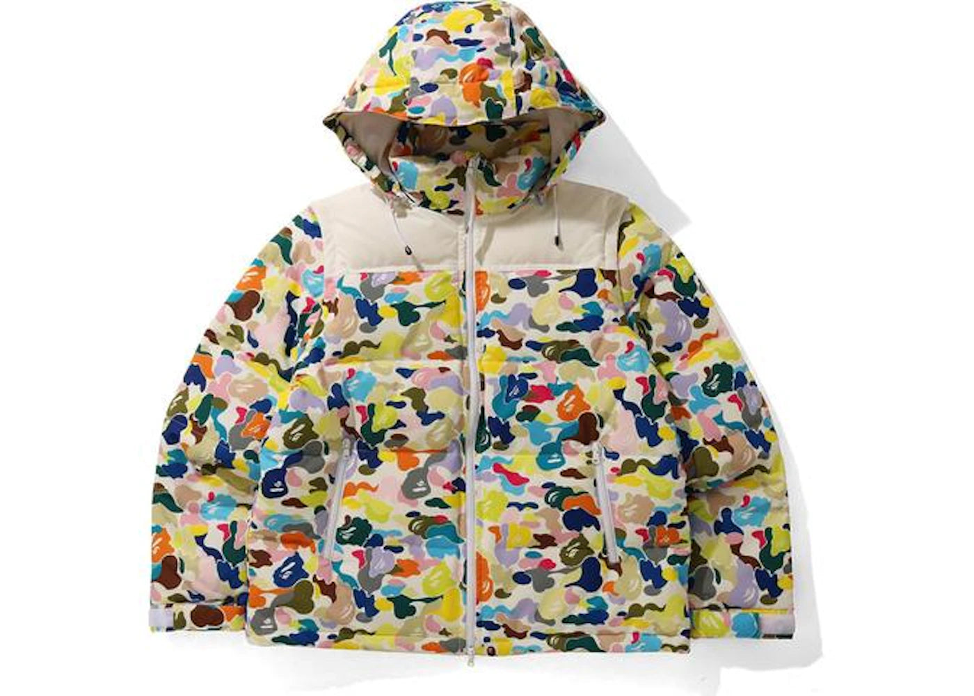 BAPE Multi Camo Detachable 3Way Down Jacket White/Multi