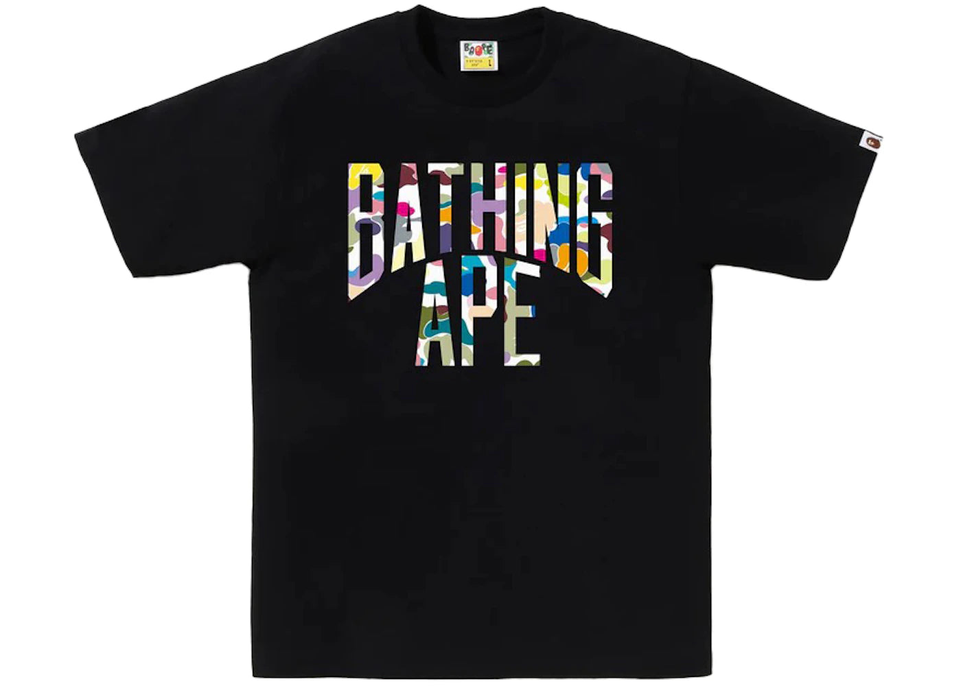BAPE Multi Camo NYC Logo Tee Black/Multicolor