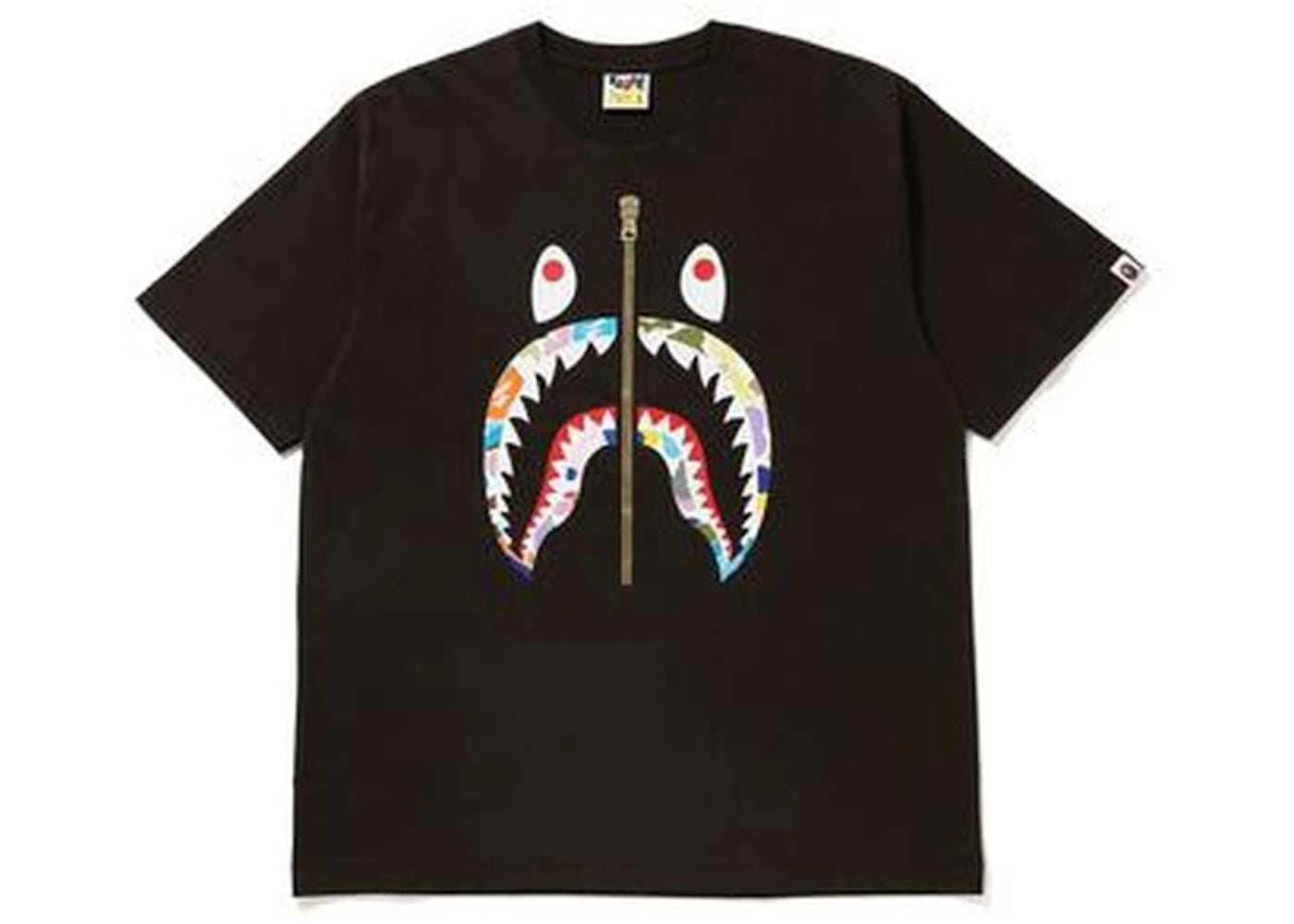 BAPE Multi Camo Shark Relaxed Tee Brown