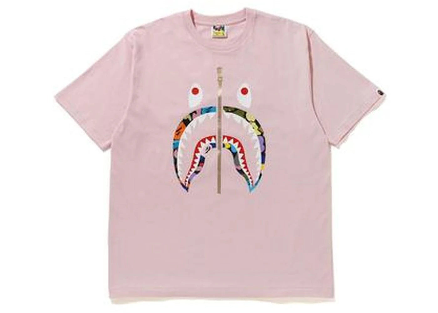 BAPE Multi Camo Shark Relaxed Tee Pink