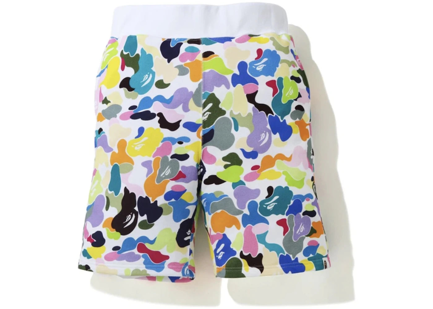 BAPE Multi Camo Sweat Shorts White Multi