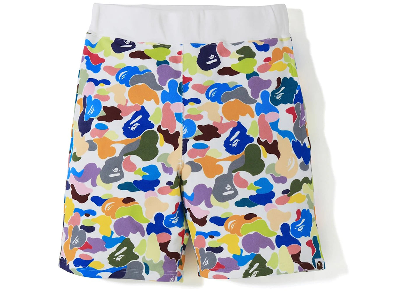 BAPE Multi Camo Sweat Shorts White