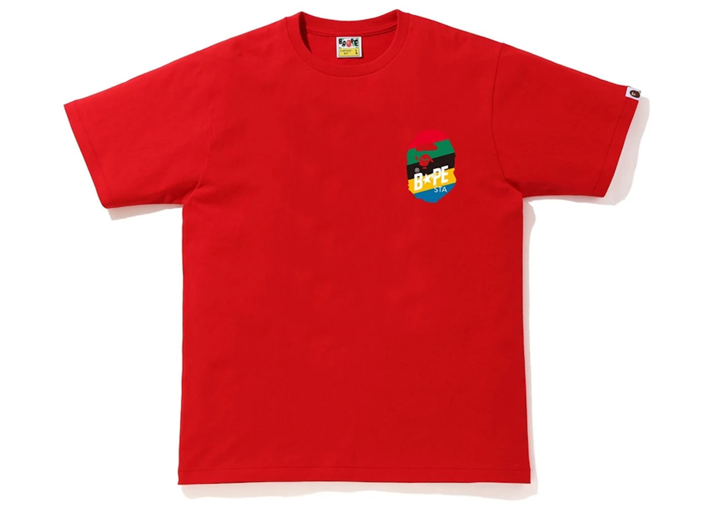 BAPE Multi Color Sta Logo Tee Red