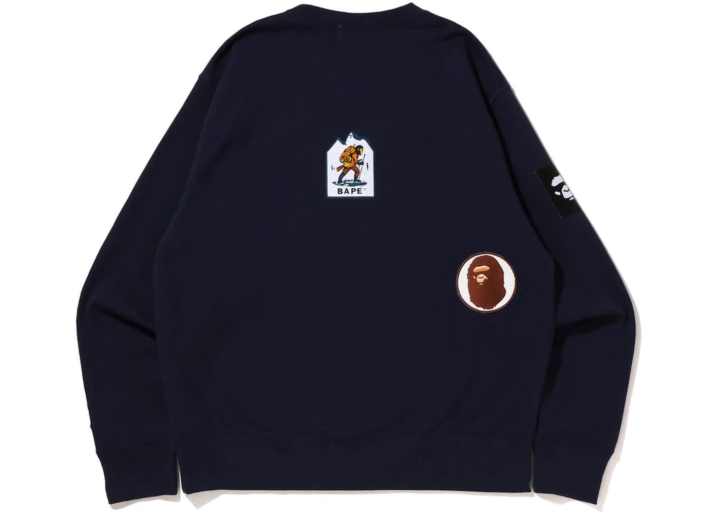 BAPE Multi Label Relaxed Fit Crewneck Navy
