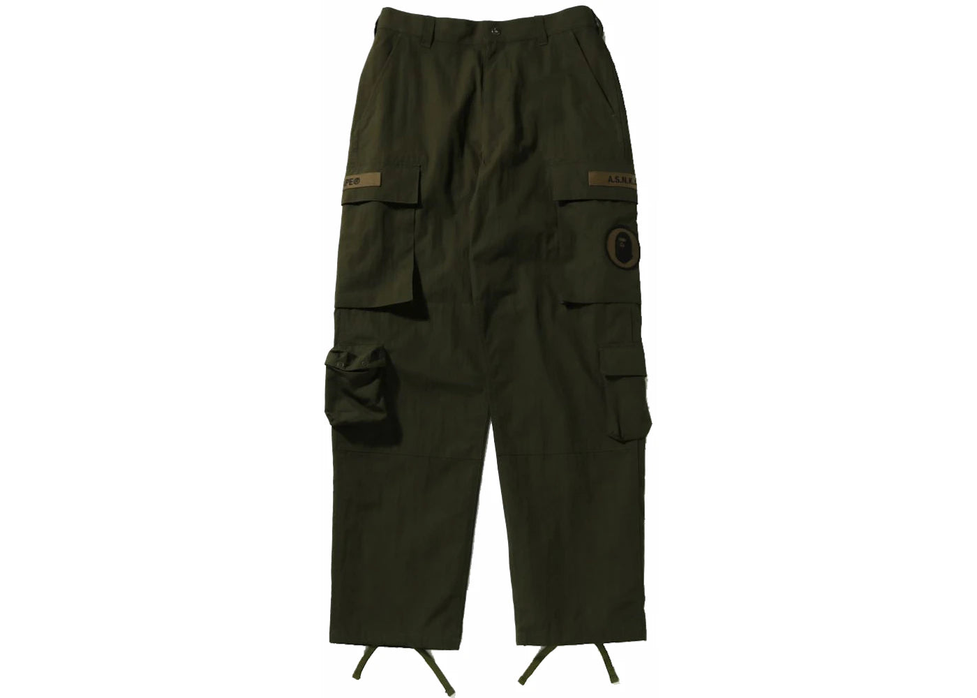 BAPE Multi Pocket Loose Fit Cargo Pants Olivedrab