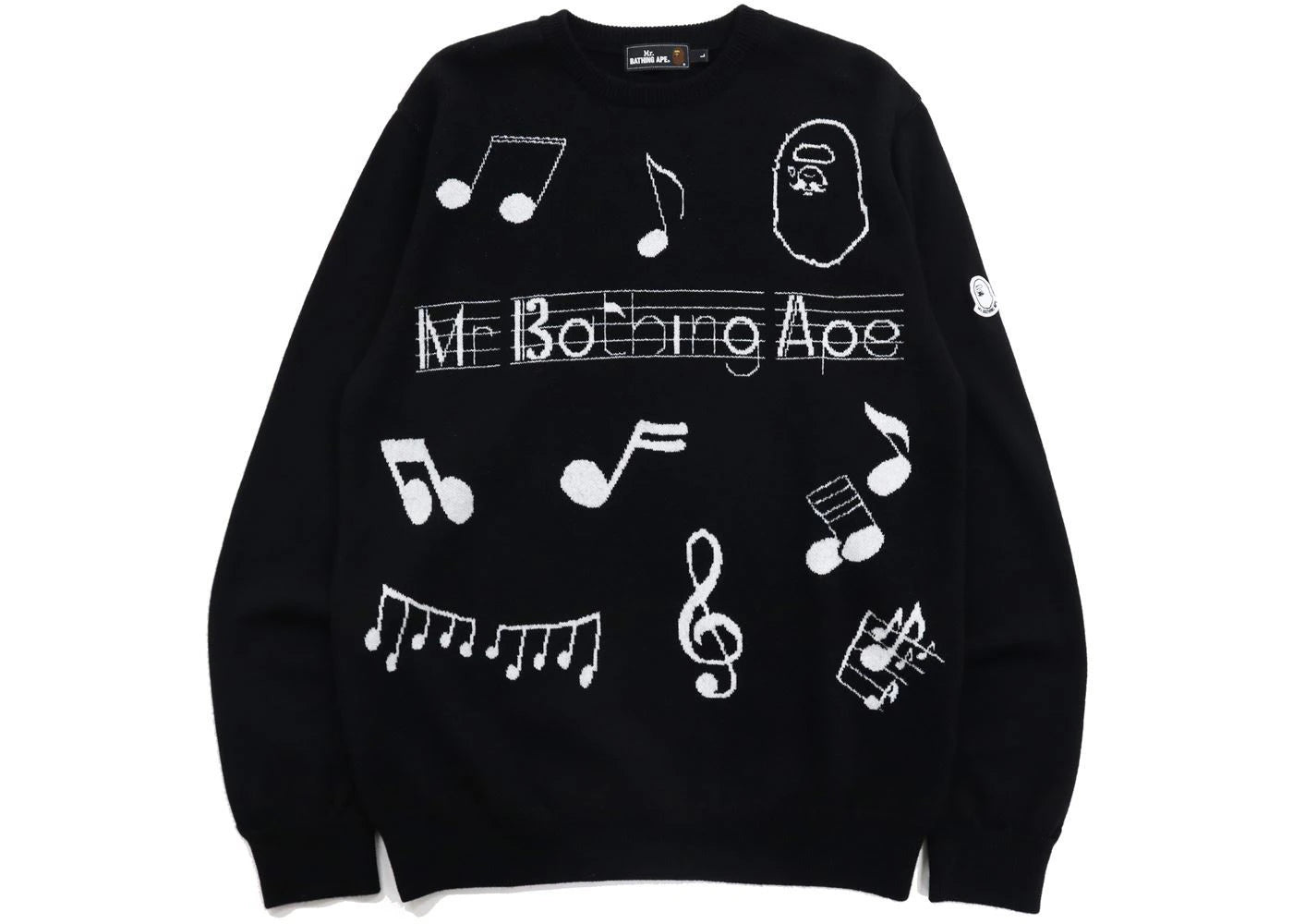 BAPE Music Score Knit Black