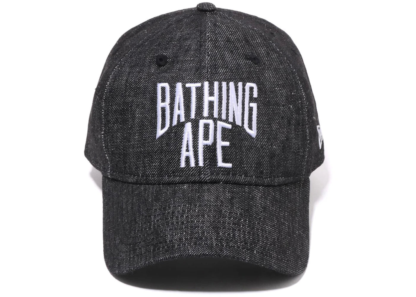 BAPE NYC Logo Denim New Era 9Twenty Cap Black