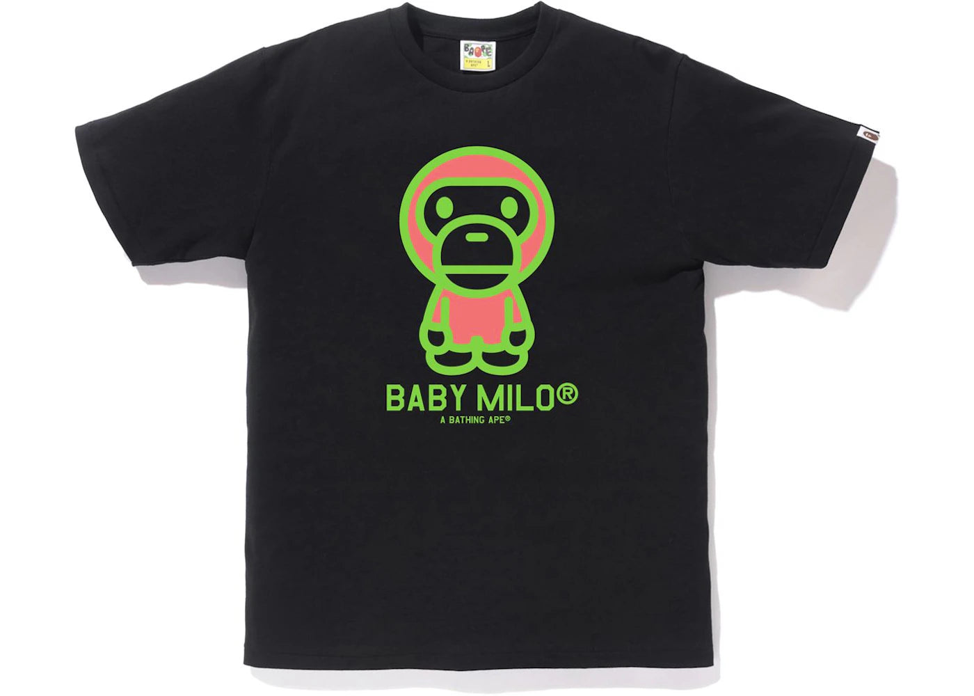 BAPE Neon Baby Milo Tee Black/Yellow