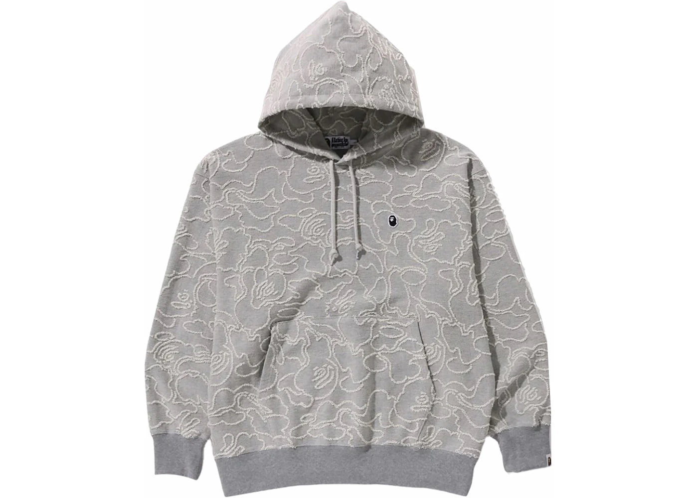 BAPE Neon Camo Jacquard Relaxed Fit Pullover Hoodie Grey