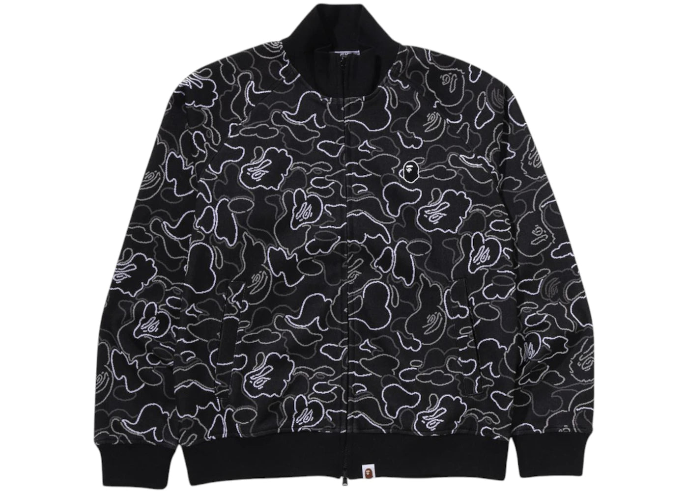 BAPE Neon Camo Jacquard Track Jacket Black