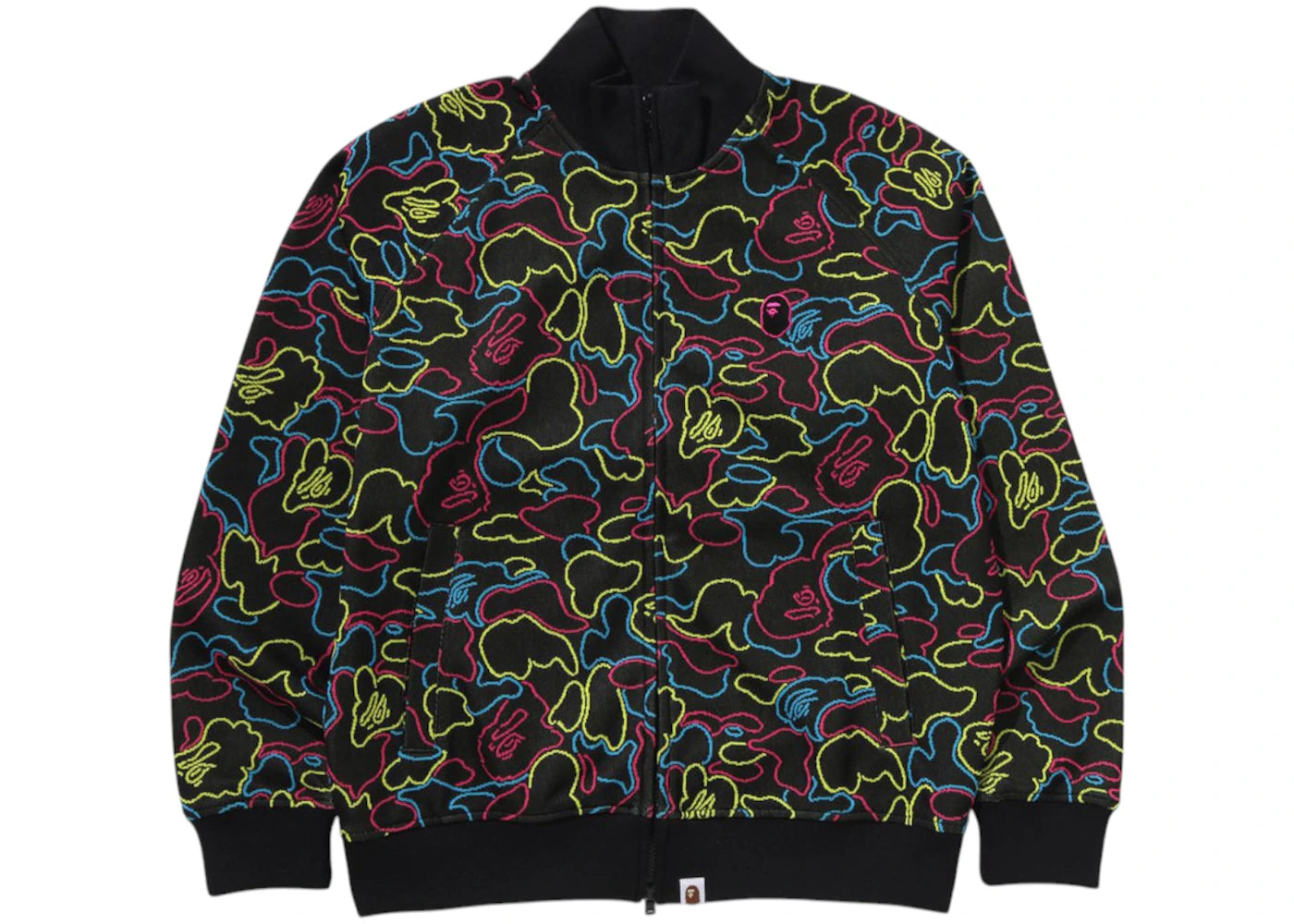 BAPE Neon Camo Jacquard Track Jacket Multi