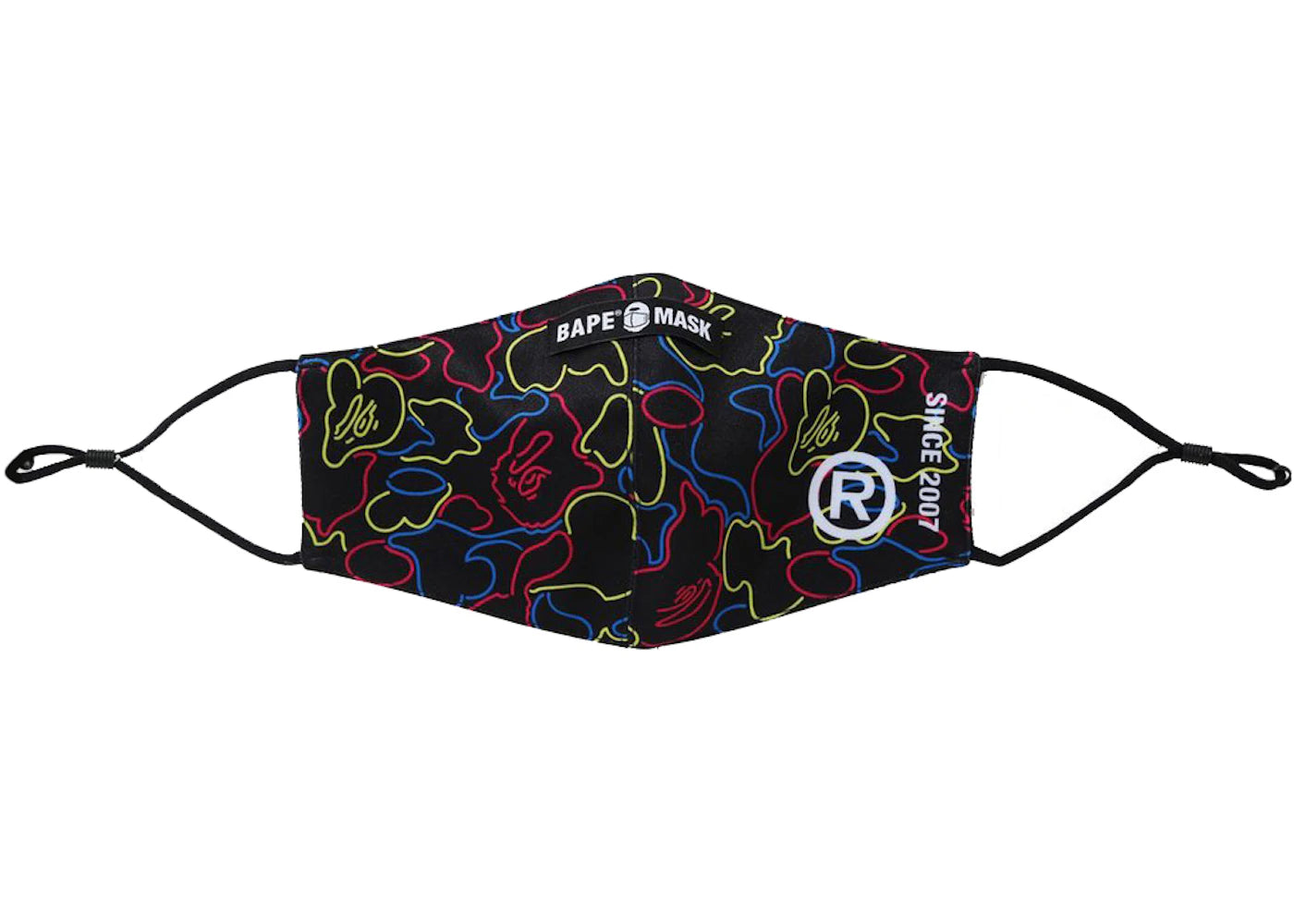 BAPE Neon Camo Mask Black