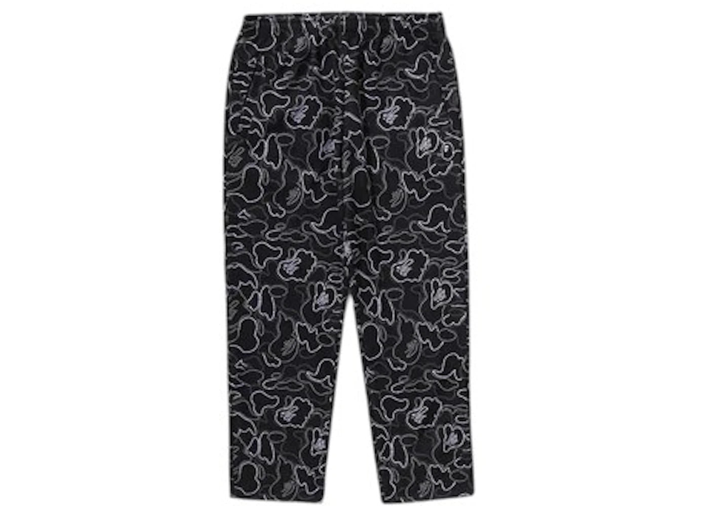 BAPE Neon Camo Relaxed Fit Track Pants Black