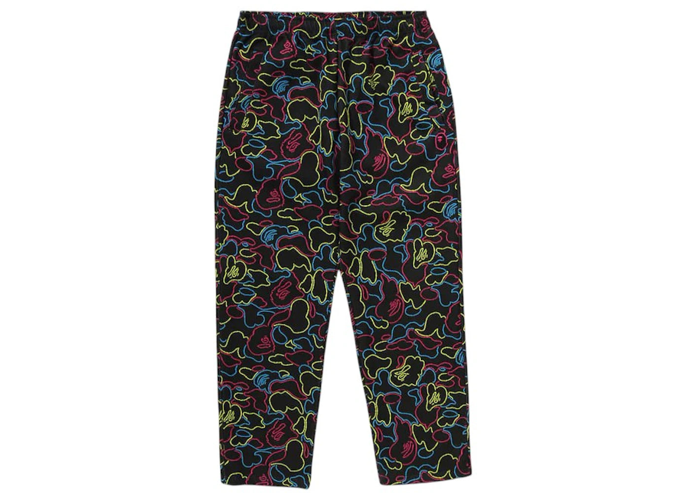 BAPE Neon Camo Relaxed Fit Track Pants Multi