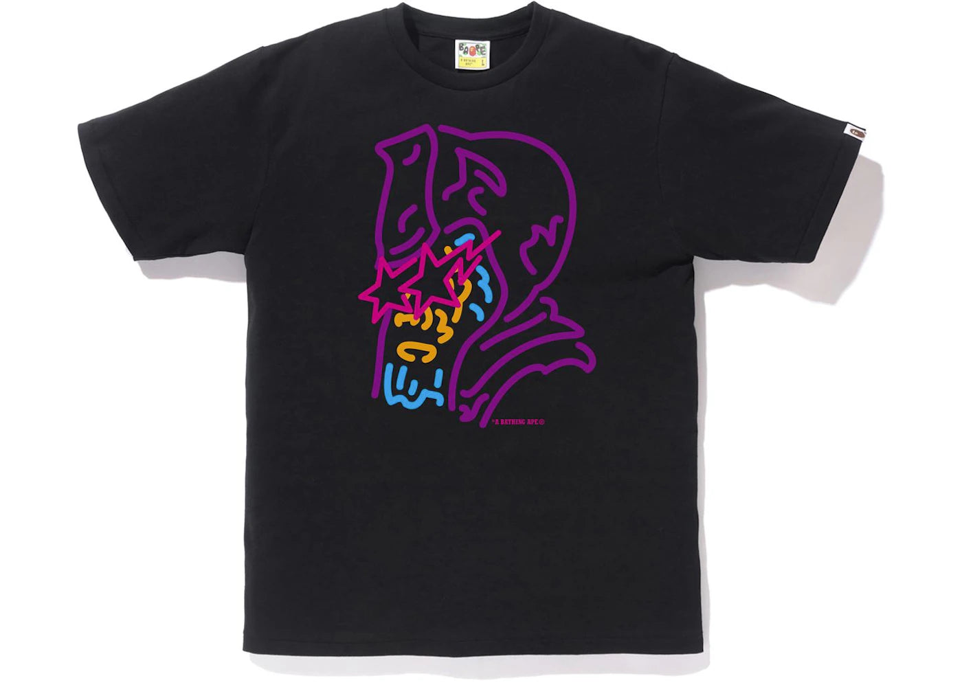 BAPE Neon Sign General Tee Black