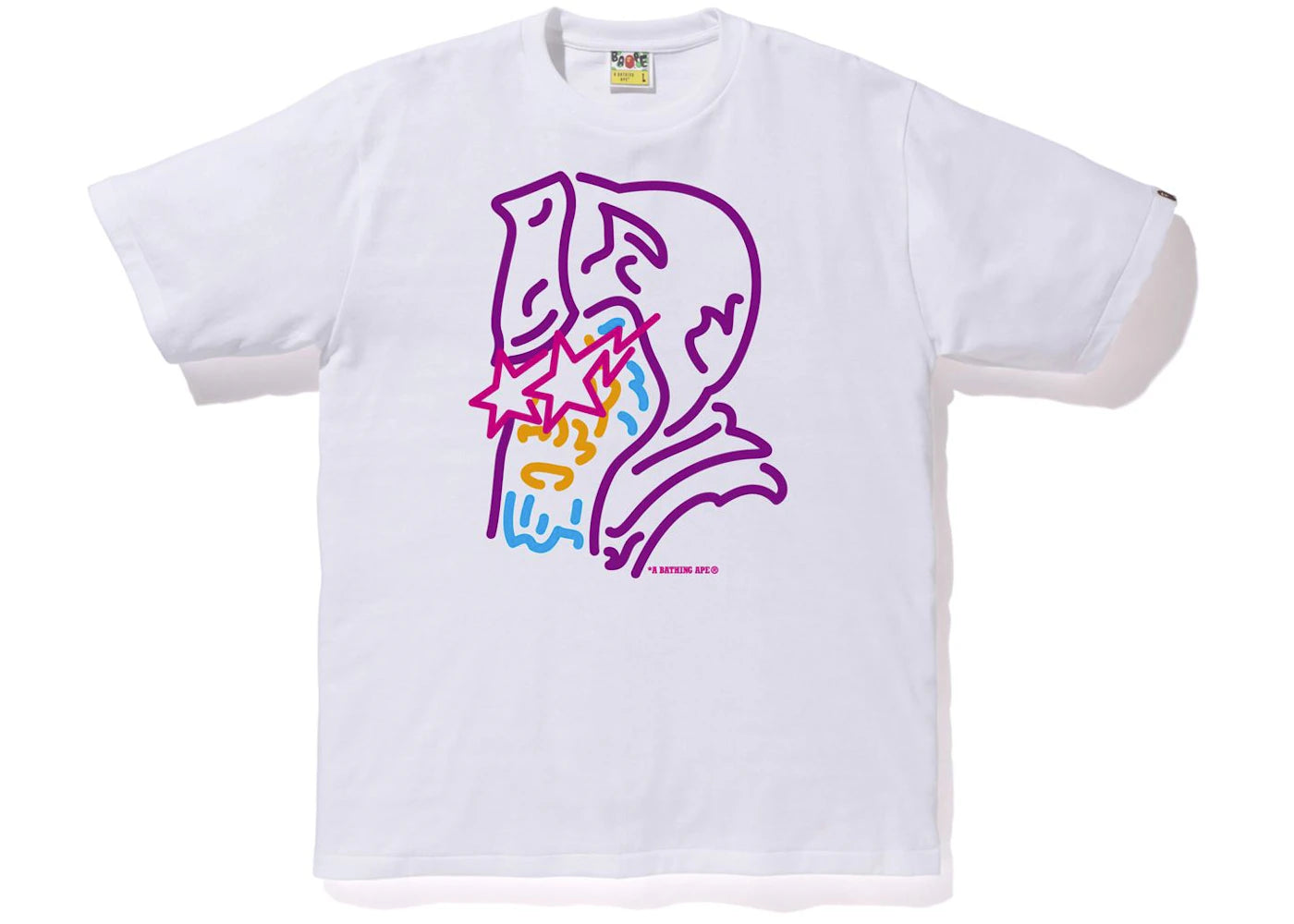 BAPE Neon Sign General Tee White